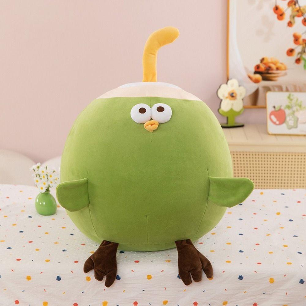 

Fluffy Chick Doll Throw Pillow PP Cotton Chicken Stuffed Doll Birthday Parties зелений
