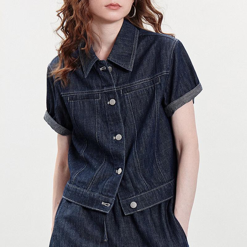 Women's Retro Cotton Linen Denim Shirt