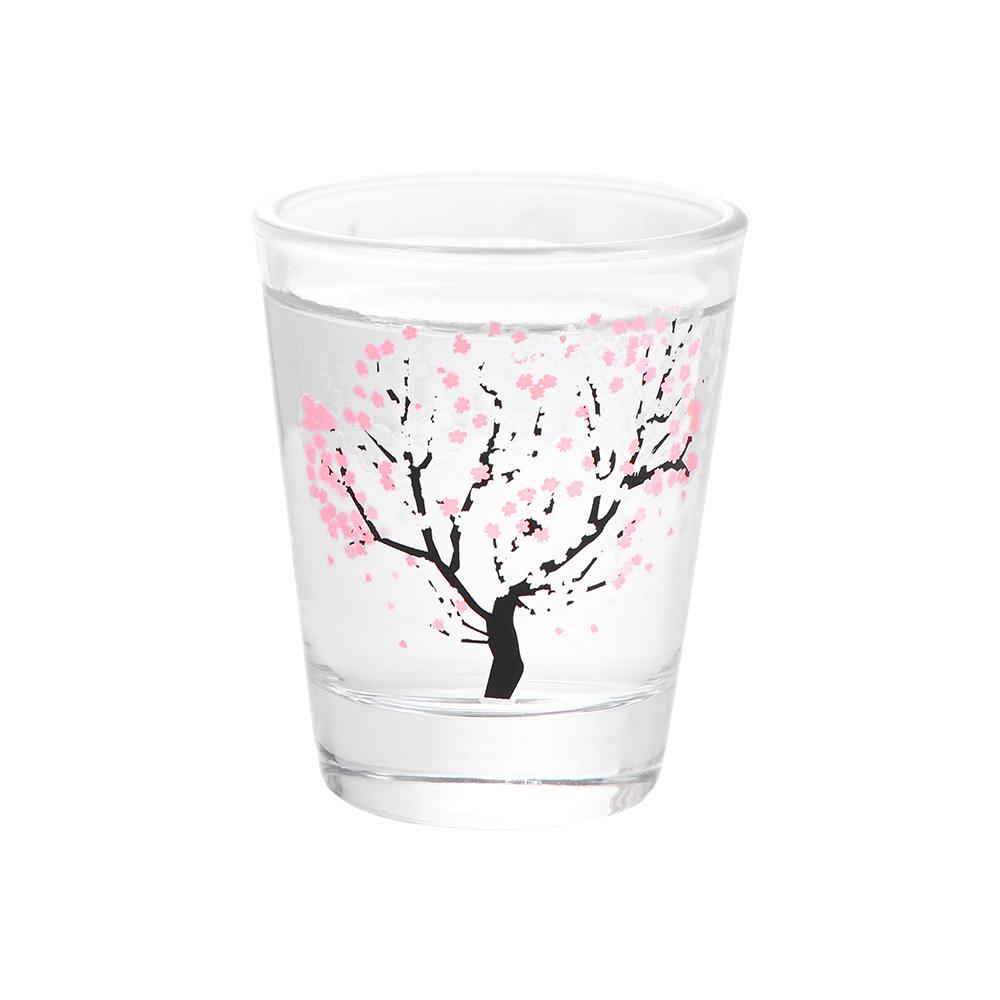 Durable Small Color Changing Glass Liquor Wine Glass Sakura Cup Water Cup Baijiu 60ml
