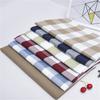 1M/2M/3M Thick Cotton linen solid color Fabric - Grid stripe DIY Material for Home Textiles (by Meter)