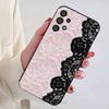 Nouvelle coque de téléphone tendance avec imprimé dentelle noire pour Samsung Galaxy A73,23,53,33,14,24,13,72,22,52,32,54,A34 Housse souple