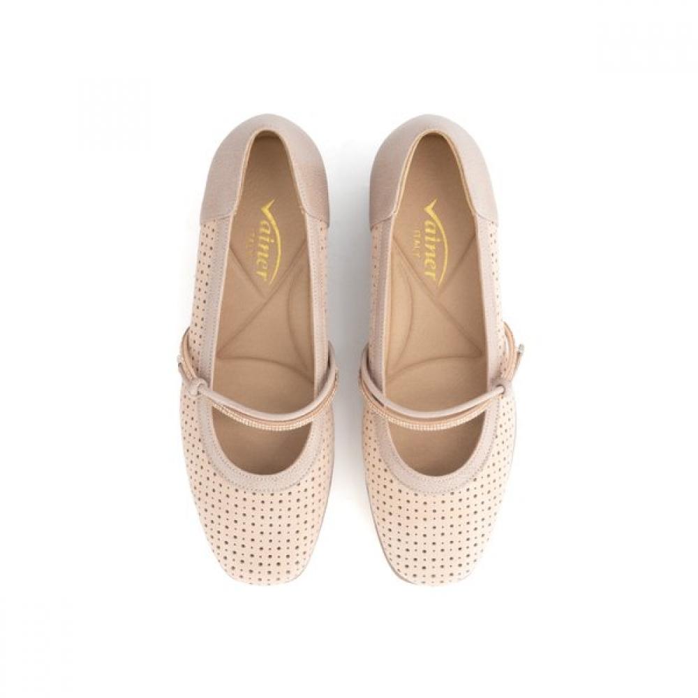 VAINER Women Comfort Shoes Beige Punching 347f0v18d