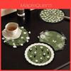 Factory Plant Flower Pattern Silicone Coaster Set With Non Slip Durable Heat Resistant For Home Kitchen Decor