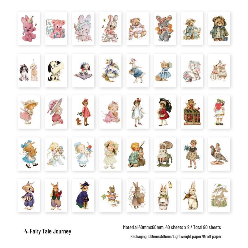 Twilight Bean Journal Sticker Set: Flowing Years & Fragmented Shadows Series - 8 Styles for Collage & Decoration
