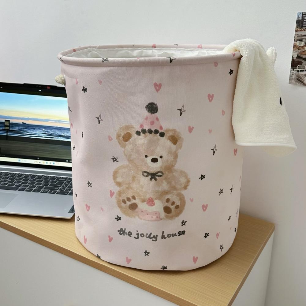 Cartoon Toys Storage Basket Space-Saving Dirty Clothes Basket Cute Laundry Hamper  Dormitory