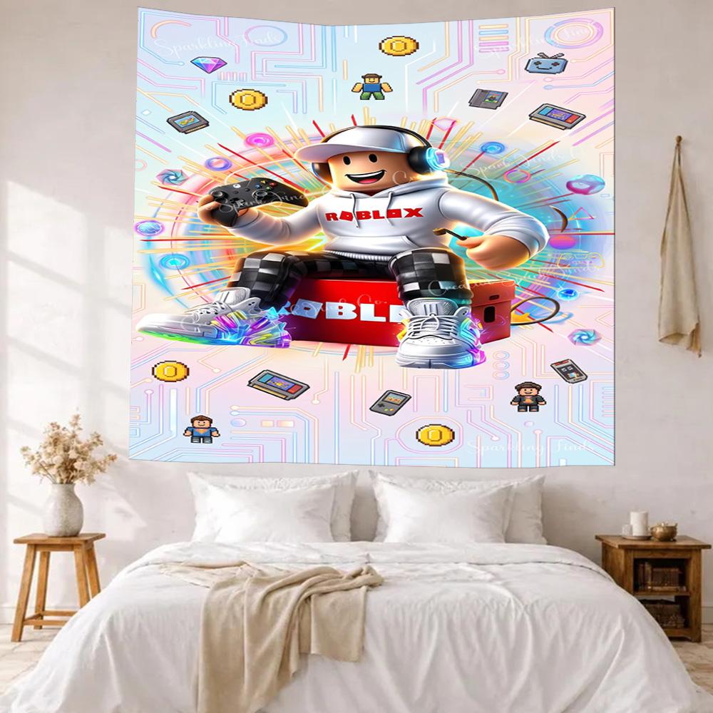 Roblox Wall Decor Tapestry Art For Pet Memorial Birthdaywedding Party Backdrop Family Gift