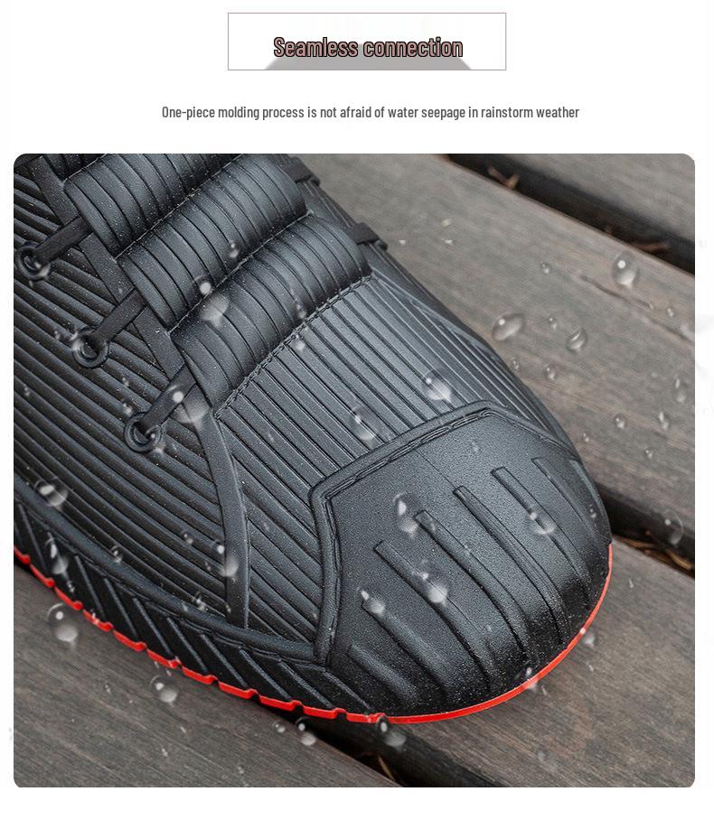 Men's Non-Slip Waterproof Short Rain Boots for Kitchen, Car Washing, Fishing, and More