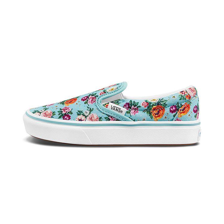Vans Slip-On Canvas Casual Printed Lightweight Low-Top Kids Skate Shoes Kids sneaker Blue VN0A4U1S7U7