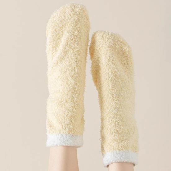 Yousheng Women Winter Sleep Socks Warm Cozy Bedtime Socks Loose Fit Fuzzy Socks with Elastic Cuffs for Home Lounging Night Sleeping