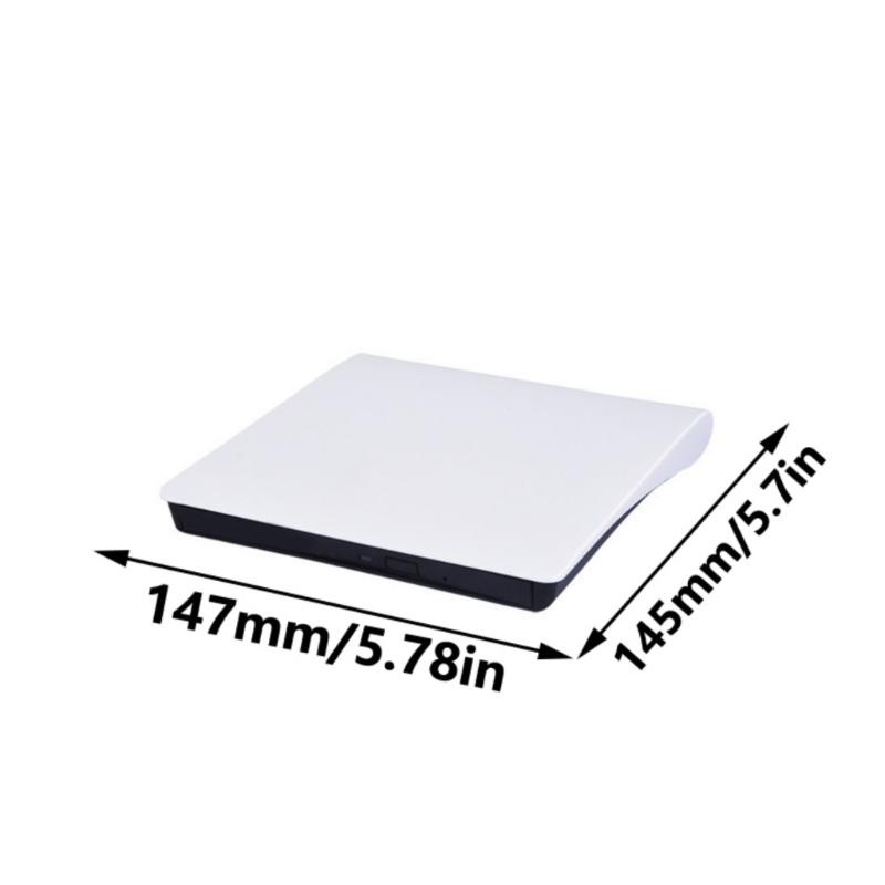 USB3.0 External CDDVD Burners Optical Drive for PC and Laptop with Double USB A & Type C Port