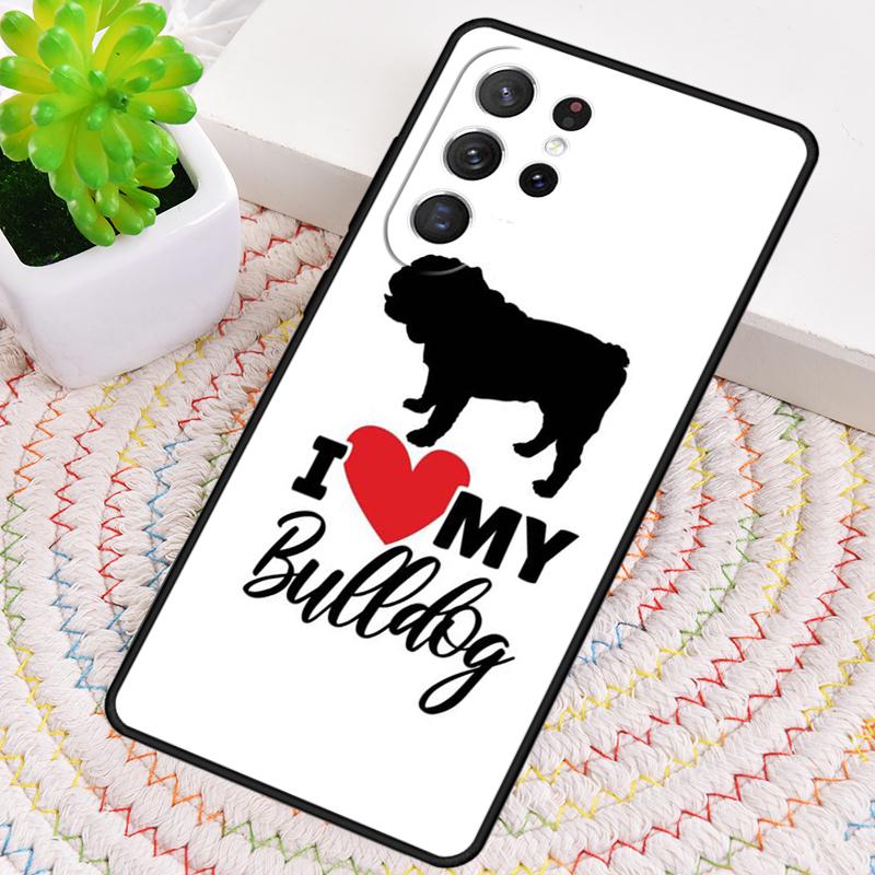 British English Bulldog Soft Phone Case for Samsung Galaxy Note 10 Pro S26 Ultra S23 S24 FE S25 S21 S22 PLUS Shockproof Cove