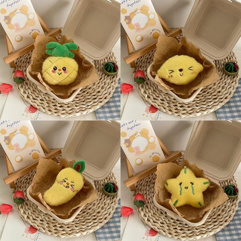 Entzückende Frucht-Schlüsselanhänger Plüschtiere Puppen Hochzeitskonfetti Mädchen-Taschenanhänger Schultaschen Weiche Kuscheltiere Für Alle Altersgruppen