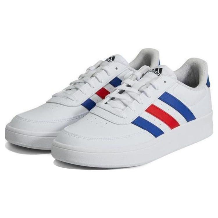 adidas Breaknet 2.0 Synthetic Leather Slip Resistant Durable Breathable Low Top Skate Shoes Men Sneakers White Red Blue HP9424