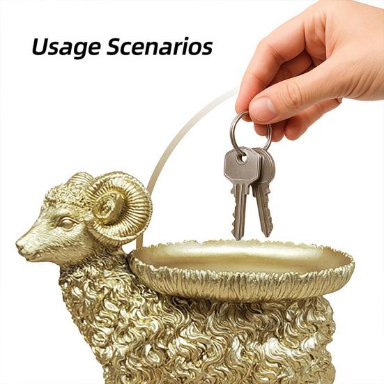 Pallet Ornament Keys Small Objects Tray Imitation Sheep Design Resin Key Organizer Versatile Home
