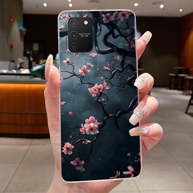 

For Samsung Galaxy S10 Lite A91 Case Clear Luxury Fashion Butterfly Flower Silicone Soft Cover Transparent Protective Phone Case Samsung S10 Lite