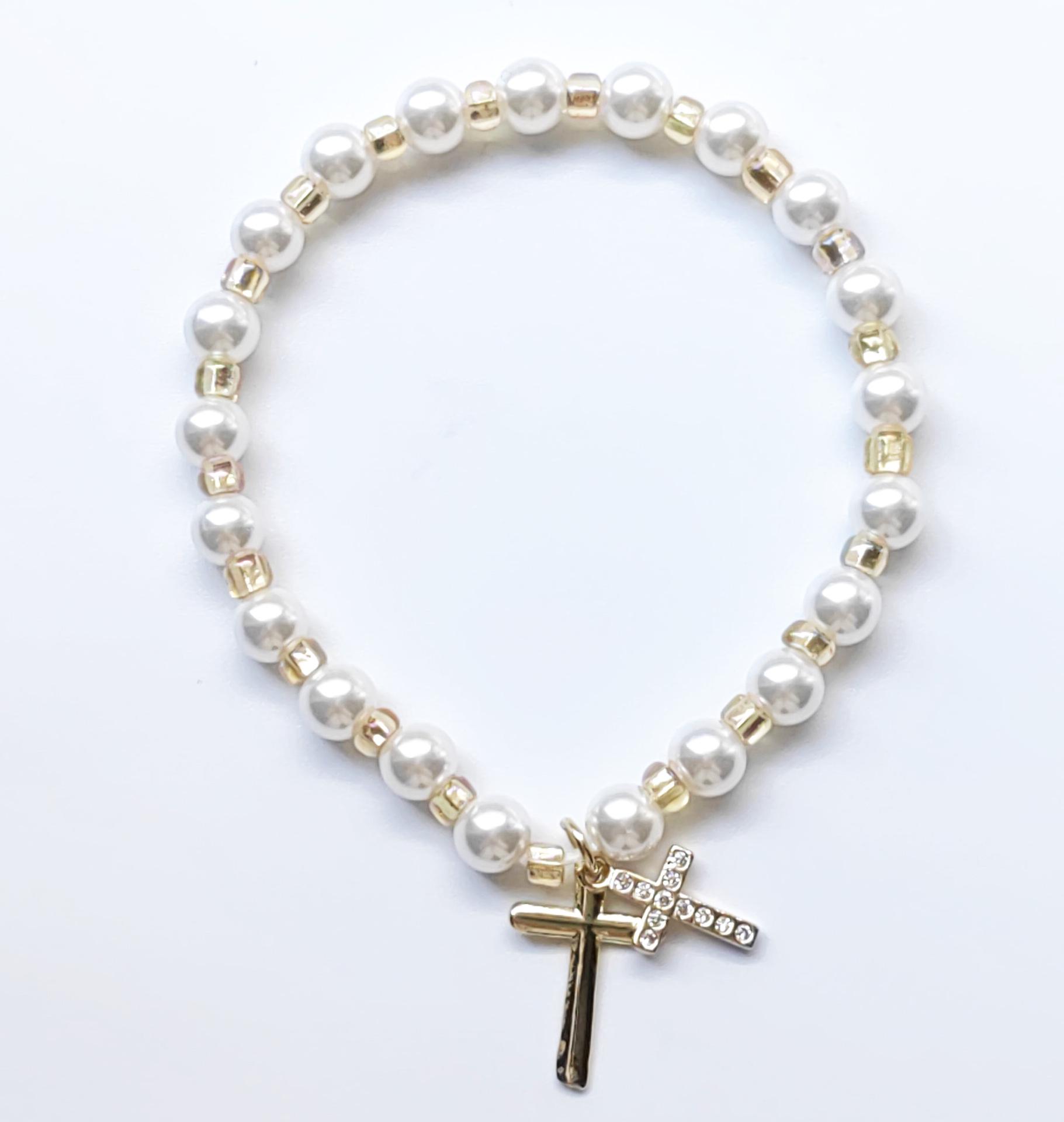 

Элегантный жемчужный браслет: Блестящий дизайн с бисером для женщин, эластичная посадка, классический стиль высокого класса.