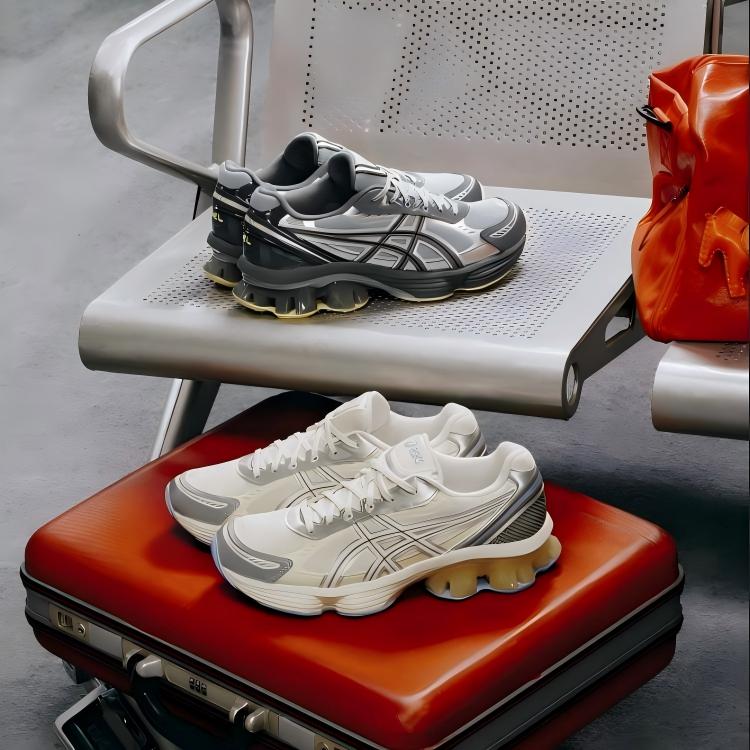 Asics GEL KINETIC FLUENT Cushioning Support Running Shoes Unisex Cream White 1203A591-103