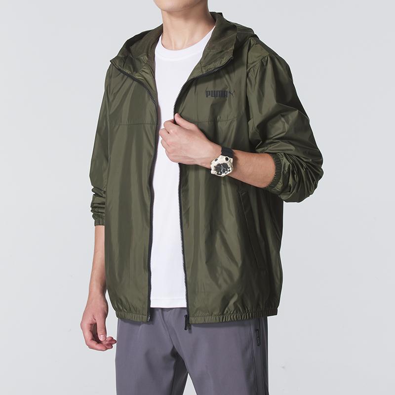 Puma Hooded Zipper Windbreaker Long Sleeve Jacket Running Tapered Waist Pants Casual Sports Suit Men suit 693713-70+684197-01