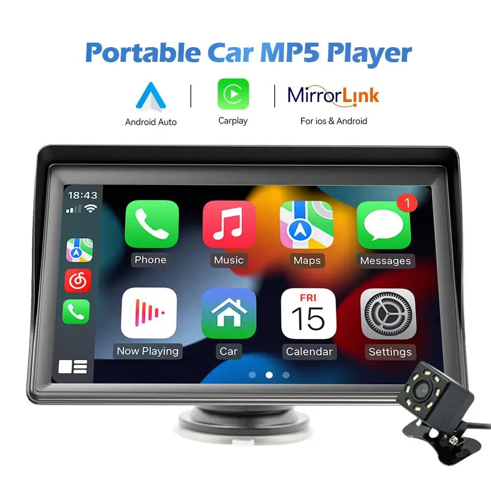 

CarPlay Android Auto Car Radio Multimedia Video Player 7-дюймовый портативный сенсорный экран с USB AUX для камеры заднего вида