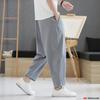 Herrenhose Baumwolle Leinen Mode Freizeithose Einfarbig Atmungsaktiv Lockere Shorts Gerade Kordelzug Hose Streetwear Herren