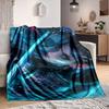 1Pc Cyberpunk Sword Warrior Flannel Blanket, Soft And Comfortable, Casual Warm, Camping Travel, Christmas, Halloween Xmas Gift S1646