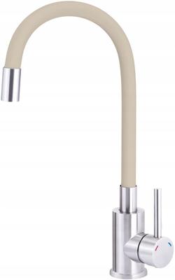 Luno Beige Kitchen Sink Tap with Flexible Spout
