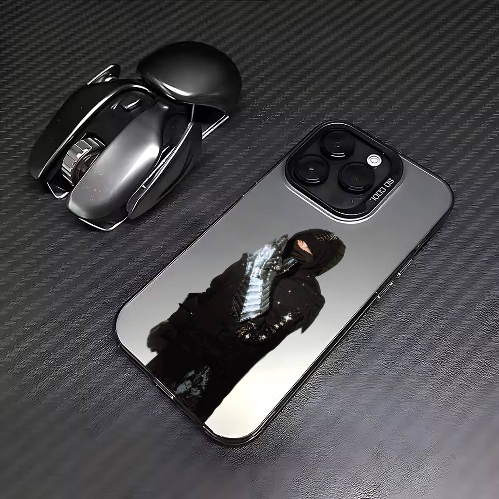 Masked Rapper E-EsDeeKid   Phone Case For iPhone17,16,15,14,13,12,11 Plus,Pro Max Colored Silver Plated Inside Cover