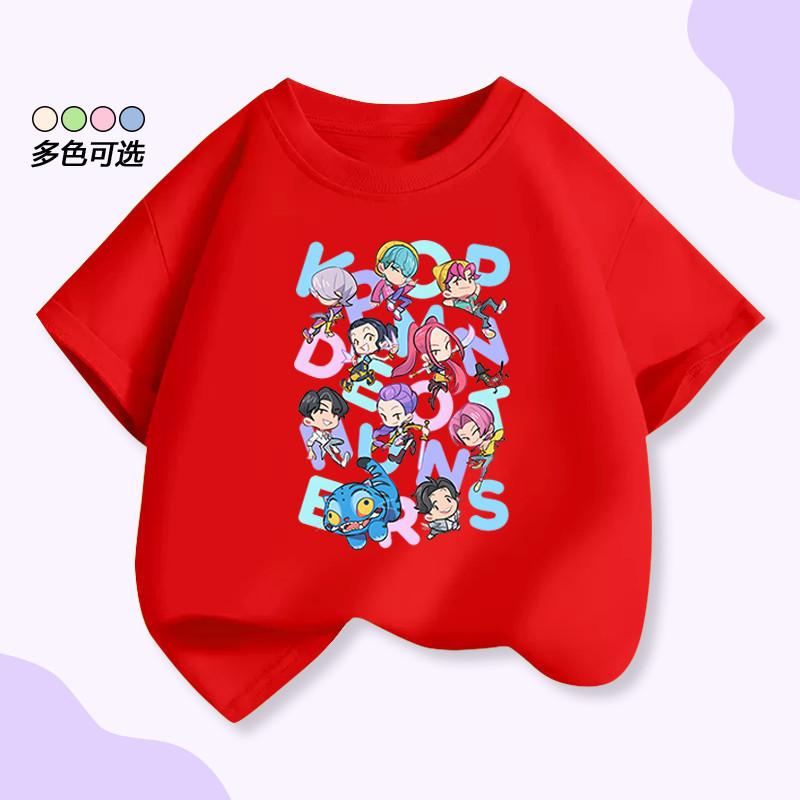 Demon Hunters Multicolored Kid T-shirt for Boys and Girls Mira Rumi Zoey, Boys Print Tops Only