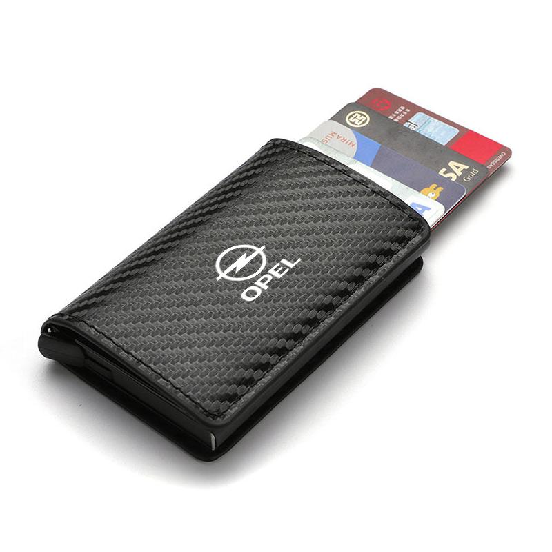 Car Rfid Wallets Automatic Pop-up Bank Credit Cardholder Case For Opel Corsa Astra Insignia Vectra Zafira Meriva Mokka Grandland Kt2