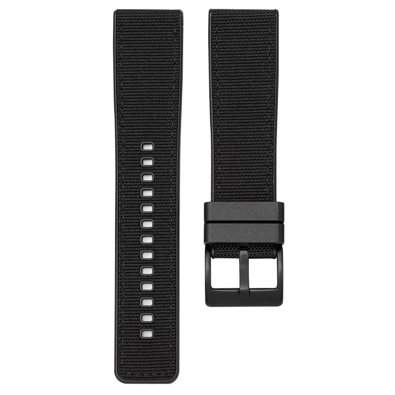 Ремешок из тканого резинового холста 20 мм 22 мм 24 мм, водонепроницаемый, быстросъемный, мужской, нейлоновый, спортивный, сменный браслет, ремешок для часов Casio PRG-600/650/GA-2000 20mm чёрный