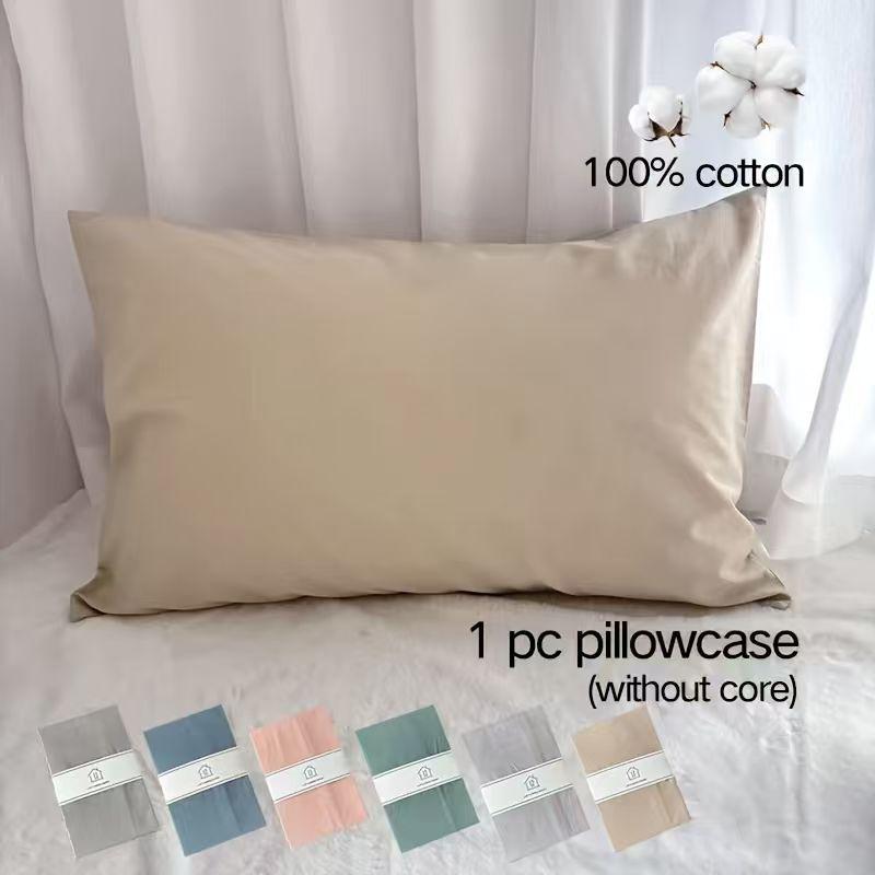 1 ST 200T Katoen Percale Kussensloop 60 x 80cm, Sierkussenhoes, Zacht & Comfortabel, Ademende Kussensloop Voor Huisdecoratie 51x91cm