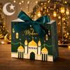10 Stück Mehrfarbige Eid und Ramadan Geschenkboxen Stern/Mond Tragbare Eid Geschenkbox Satinband Schleife DIY Ramadan Geschenkbox