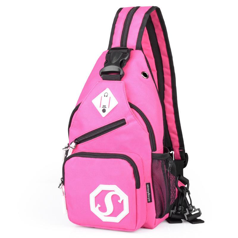 Módní Odolná Oxford Látka USB Nabíjení Lehká Kabelka Crossbody Batoh