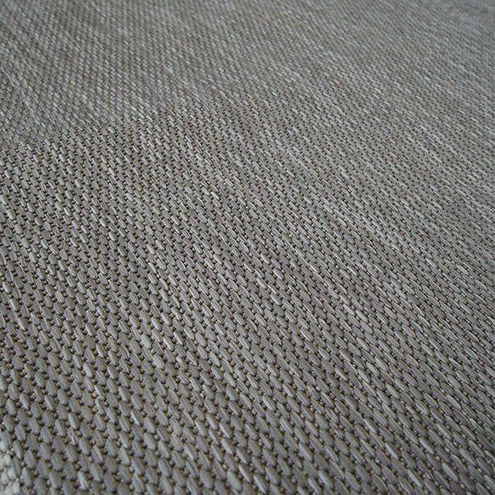 Tapis salon aspect jute motif cadre gris clair 133x170