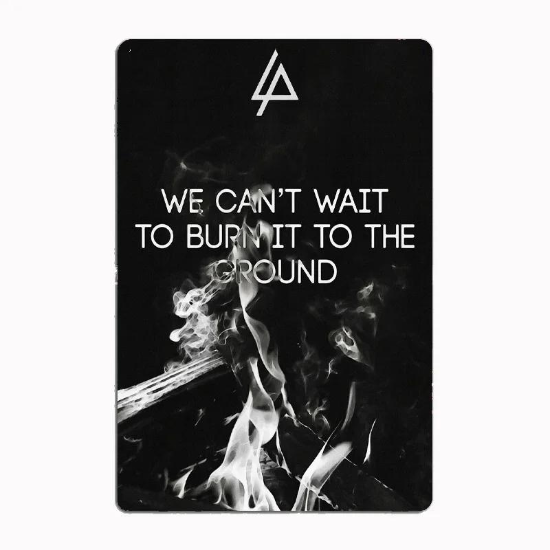 

Металлические таблички Linkin P-Park от MusicCharmDecor - Ретро металлические постеры с культовыми текстами и сценическим искусством, Стильный дизайн 20x30cm（7.8x11.8inch）