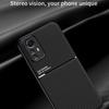 For Xiaomi Redmi Note 12S 4G Lines Imprinted PU Leather+TPU Case Magnetic Car Mount Phone Cover
