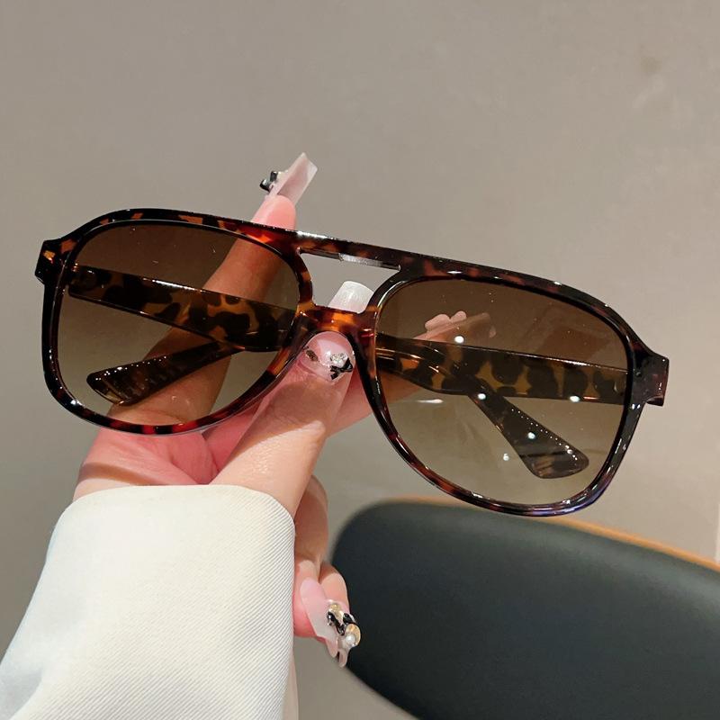 Retro Square-Frame Pilot Sunglasses Retro Brand Designer Outdoor UV400 Fashion Frog-Eye Shades Eyewear Classic Driving Shades