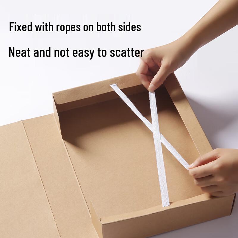 JD Zao A4 Kraft Paper File & Document Storage Boxes (10-Pack)