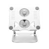 LZL Aluminum Alloy Dual Fans Heat Dissipation, Quiet, Integrated Design Height Increasing Foldable Tablet Stands LZLDW-D002-SRQ