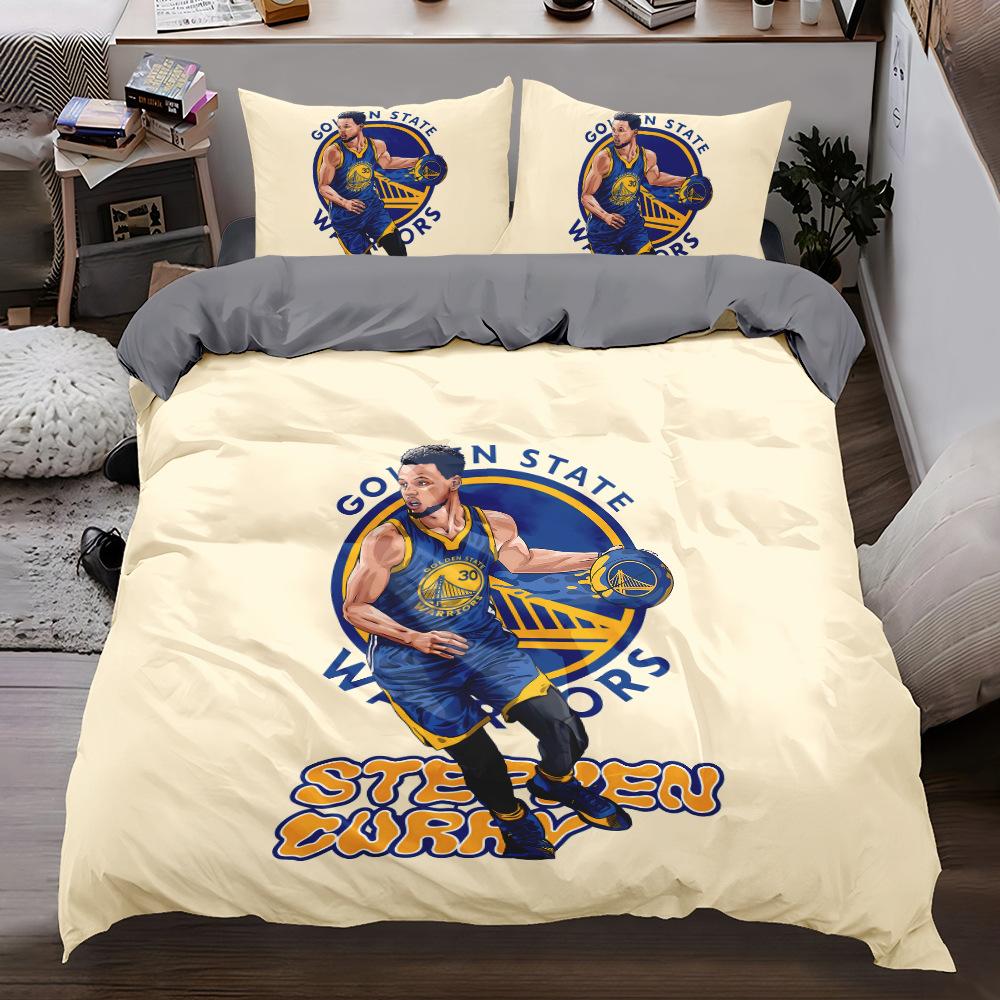 Basketball Star Bedding Set Cute Cartoon Version Of Basketball Star K-Kobe Duvet Cover Pillowcase Twin Queen Size