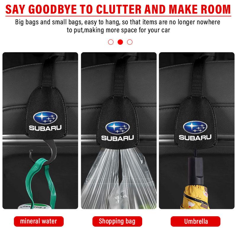 1/2 Stück Leder Auto Sitzlehnenhaken Tragbarer Hängebeutelständer Für Subaru LEGACY Forester Outback Rally WRX WRC XV Impreza