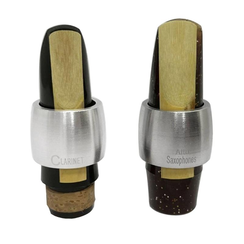 Aluminum Wide Ring Tenor Saxophone Mouthpiece Fastener Clip Compact Sax Ligatures for Tenor/Alto/Saxophone Mouthpiece