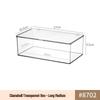 Clear Acrylic Jewelry and Cosmetics Storage Box with Lid