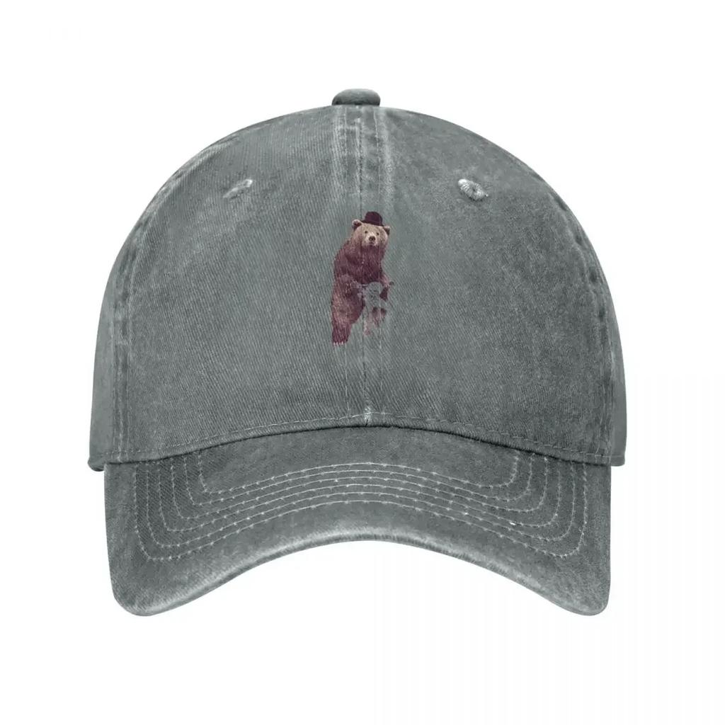 Vintage Barnabus Bear Baseball Caps Unisex Women Distressed Denim Washed Snapback Hat Bike Animals Outdoor Adjustable Hats Cap
