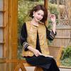 2026 Spring & Autumn Wide-Leg Pants Set for Middle-Aged Women: New Chinese National Style Jacket & Top