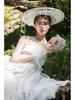 French Retro White Spaghetti Strap Backless Ruffled Slimming Maxi Dress