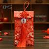 Roter Umschlag aus Kunstseide, chinesische Hochzeit, rote Tasche, Glücksgeld, Hongbao-Karte, Geldumschlag mit chinesischem Knoten für Neujahr, Frühlingsfest, Hochzeit