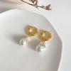 Chic European & American Faux Pearl Dangle Earrings: Trendy, Creative French-Style