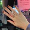 Vietnam Gold-Plated Braided Wheat Ear Ring: Brass Open Ring Fashion Jewelry for Women