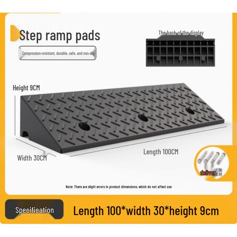 Rubber Curb & Threshold Ramp Mat for Home and Car 